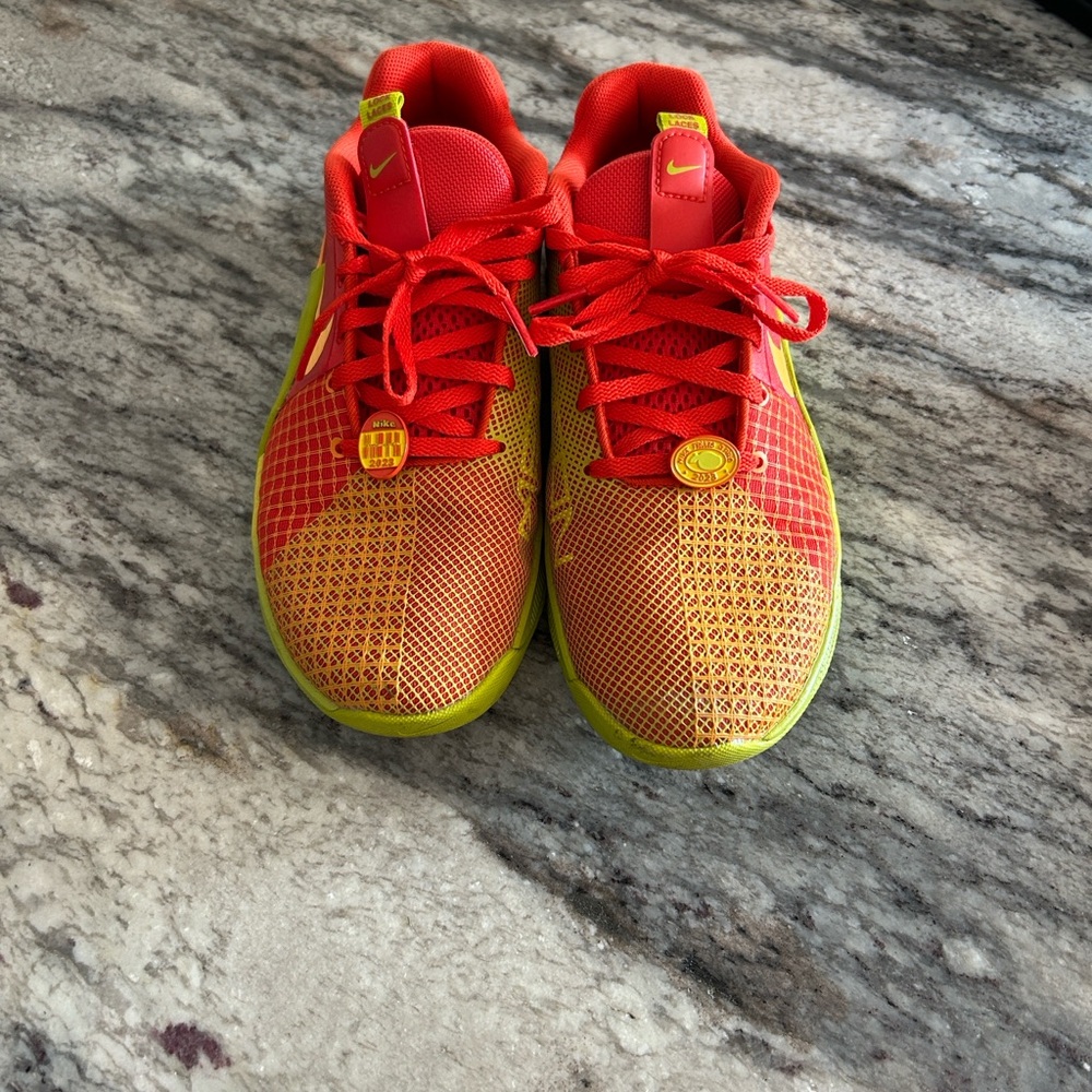 Nike Red and Yellow Athletic Shoes